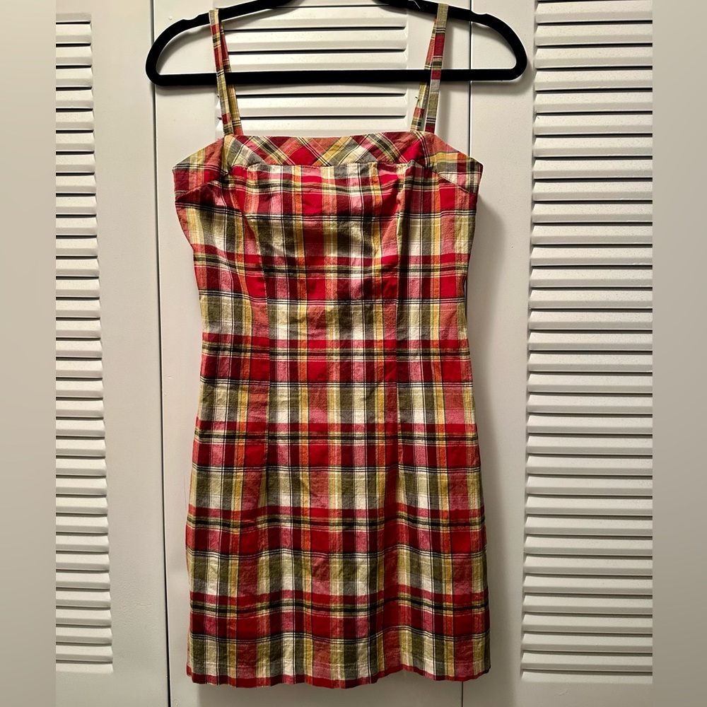 Vintage Plaid Mini Dress